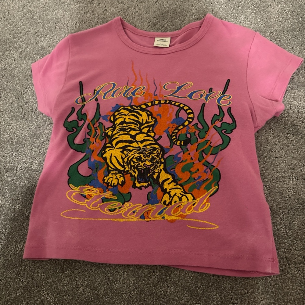 Urban Outfitters Pink Tiger Graphic Kids Tee